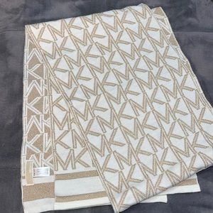 White and Gold Michael Kors Scarf